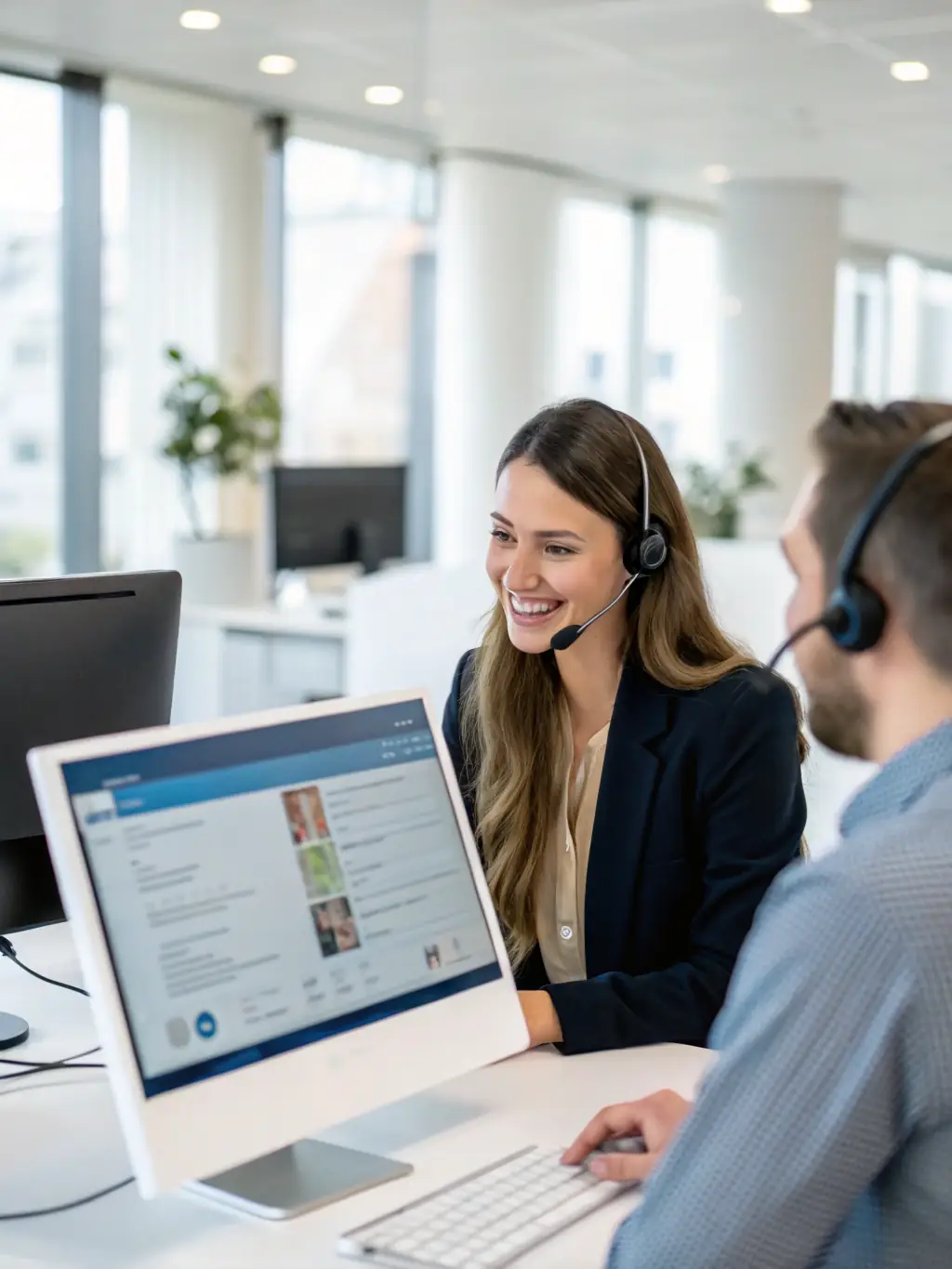 A customer service representative assisting a customer with their C24 account, showcasing the bank's commitment to excellent customer support.